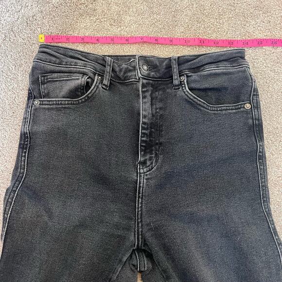 We The Free Women's Black Grey Distressed Skinny Jean Raw Hem Size 29 - Picture 7 of 11